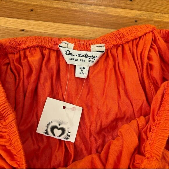 Miss Selfridge orange elastic stretch romper NWT - Picture 5 of 5